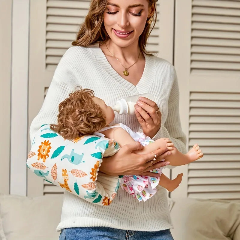 Cozy Baby Arm Nursing Pillow – 100% Cotton Infant Feeding Baby Nursing Pillow PLUSH
