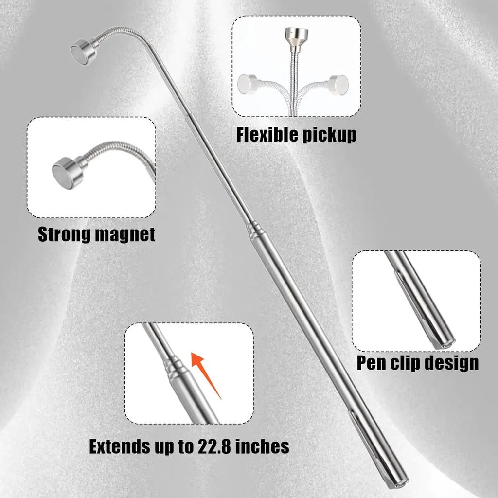 Telescopic Magnetic Pickup Tool – Extendable 25.6" Magnet Pen Magnetic Pickup Tool PLUSH