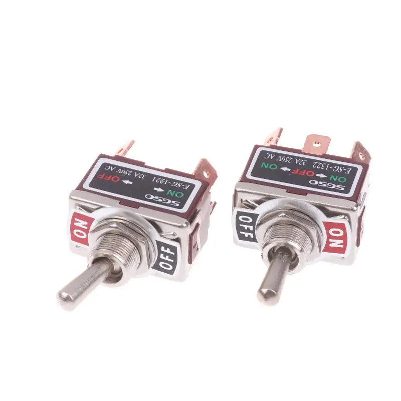 32A 250VAC Rocker Toggle Switch 2/3/4/6 Pin Brass Screw Rocker Toggle Switch PLUSH