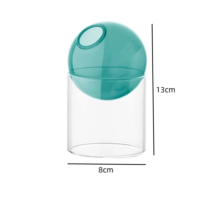 Nordic Colored Glass Vase – Minimalist Hydroponic Planter Decorative Glass Vase PLUSH Green-L