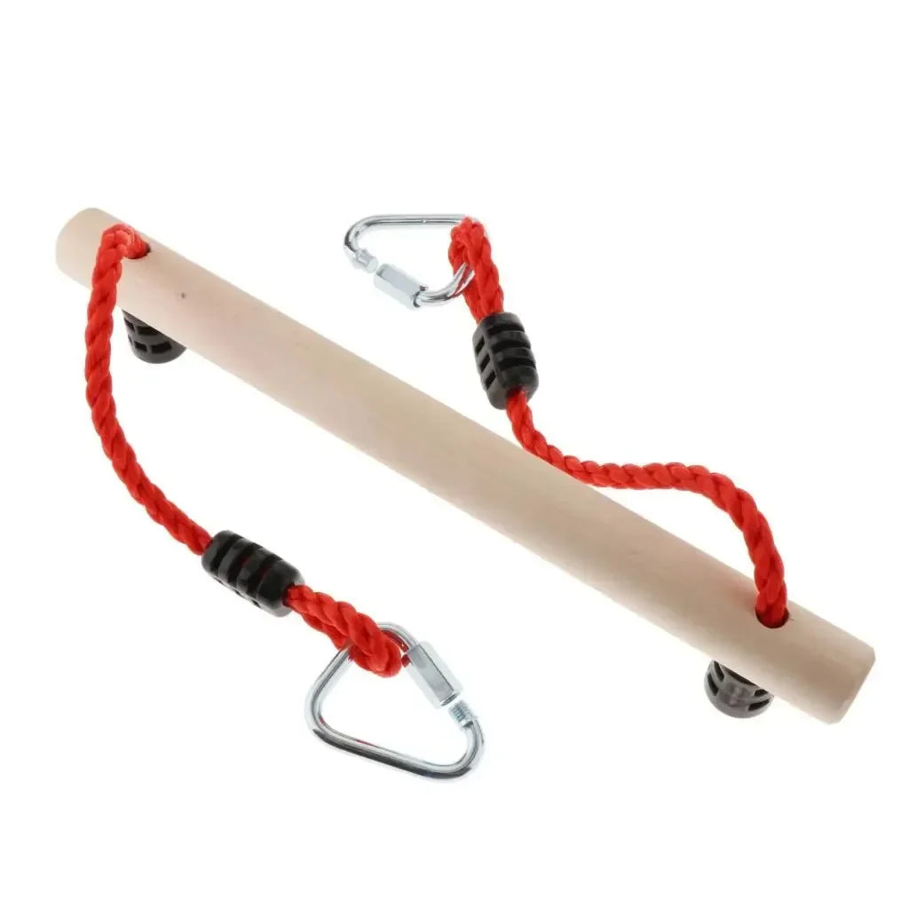 Kids Outdoor Gymnastics Swing Rings Set of 3 – Adjustable Kids Swing Rings PLUSH red