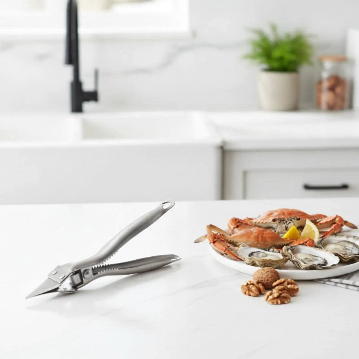 Stainless Steel Seafood Shell Cracker & Lobster Claw Opener Seafood Shell Cracker PLUSH PointedTip