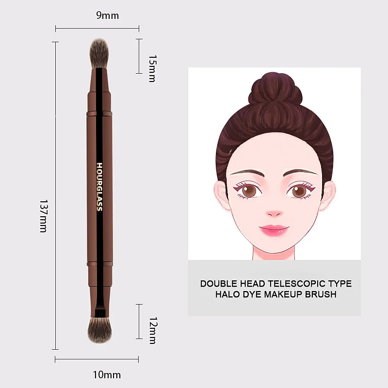 Hourglass Double-Ended Retractable Eyeshadow Makeup Brush Eyeshadow Makeup Brush PLUSH
