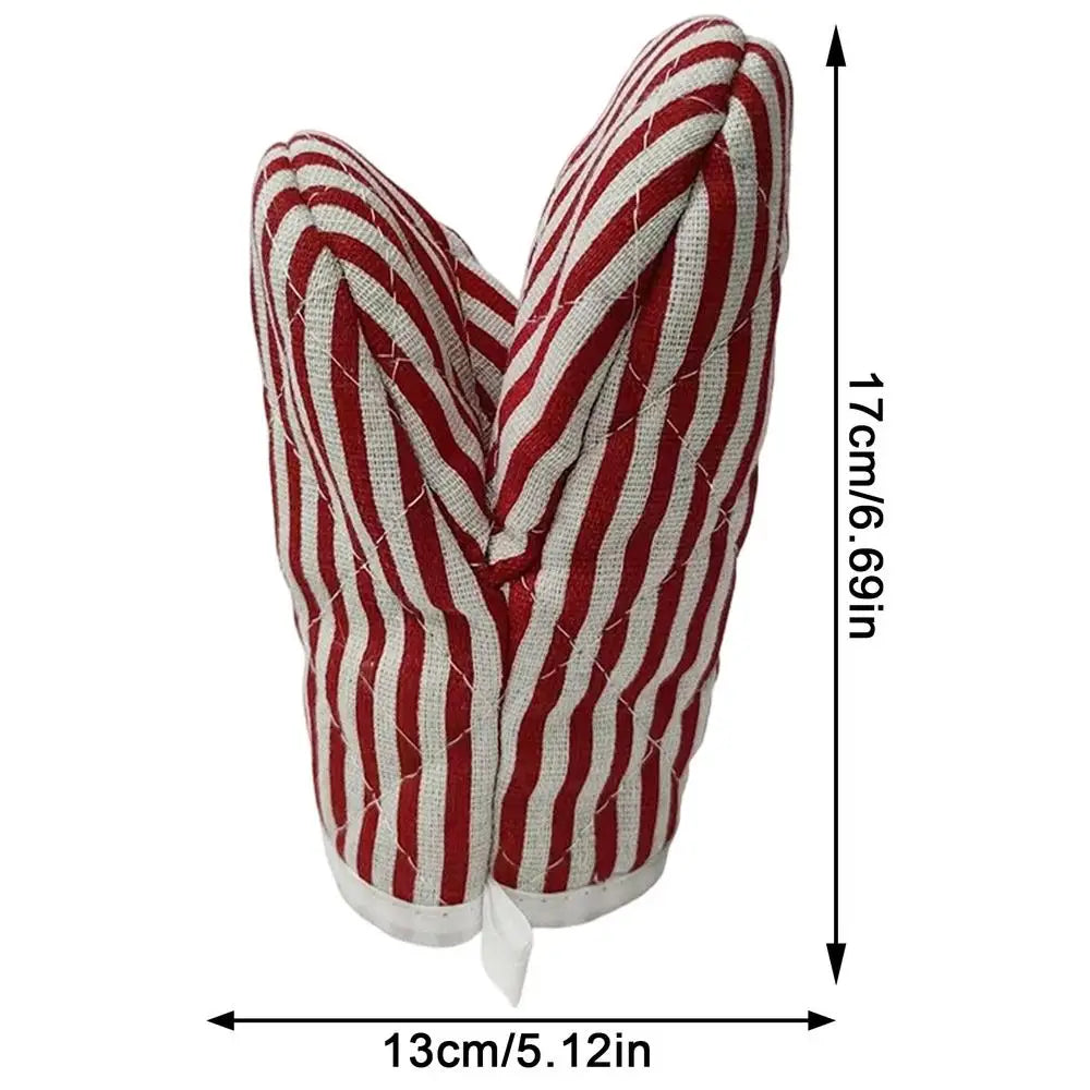 Heat-Resistant Oven Mitt – Non-Slip Kitchen Potholder Glove Oven Mitt PLUSH Red