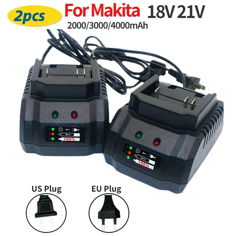 18V 21V Li-ion Battery Charger for Makita BL1830 BL1860 Battery Charger PLUSH