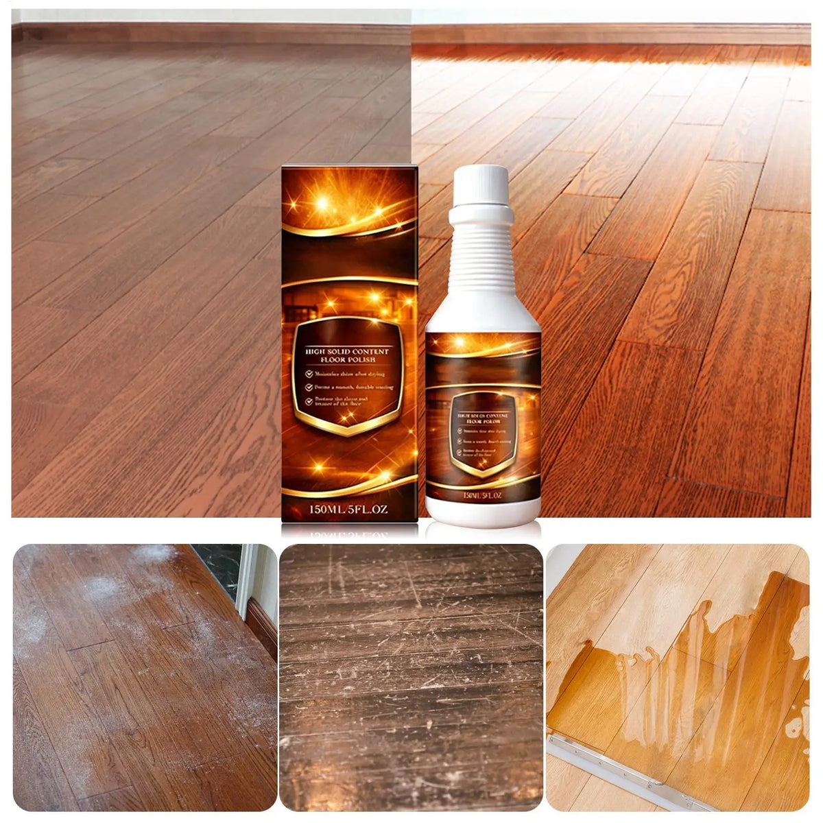 150ml Beeswax Wood Floor & Furniture Polish Cleaner Wood Floor Polish PLUSH