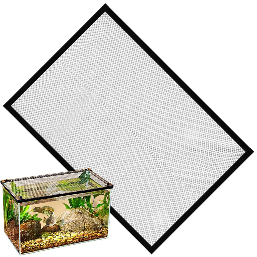 Magnetic Mesh Aquarium Lid – DIY Cut-to-Size Fish Tank Cover Aquarium Lid Cover PLUSH