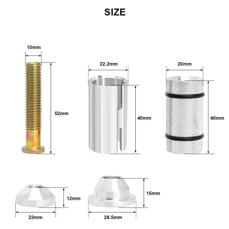 Bike Headset Expander Star Nut Top Cap 1-1/8" Fork 22-25mm Bike Headset Hardware PLUSH