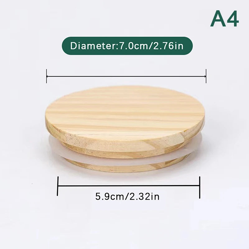 Pine Wood Jar Lids with Silicone Seal – 8 Sizes Available Wood Jar Lid PLUSH A4