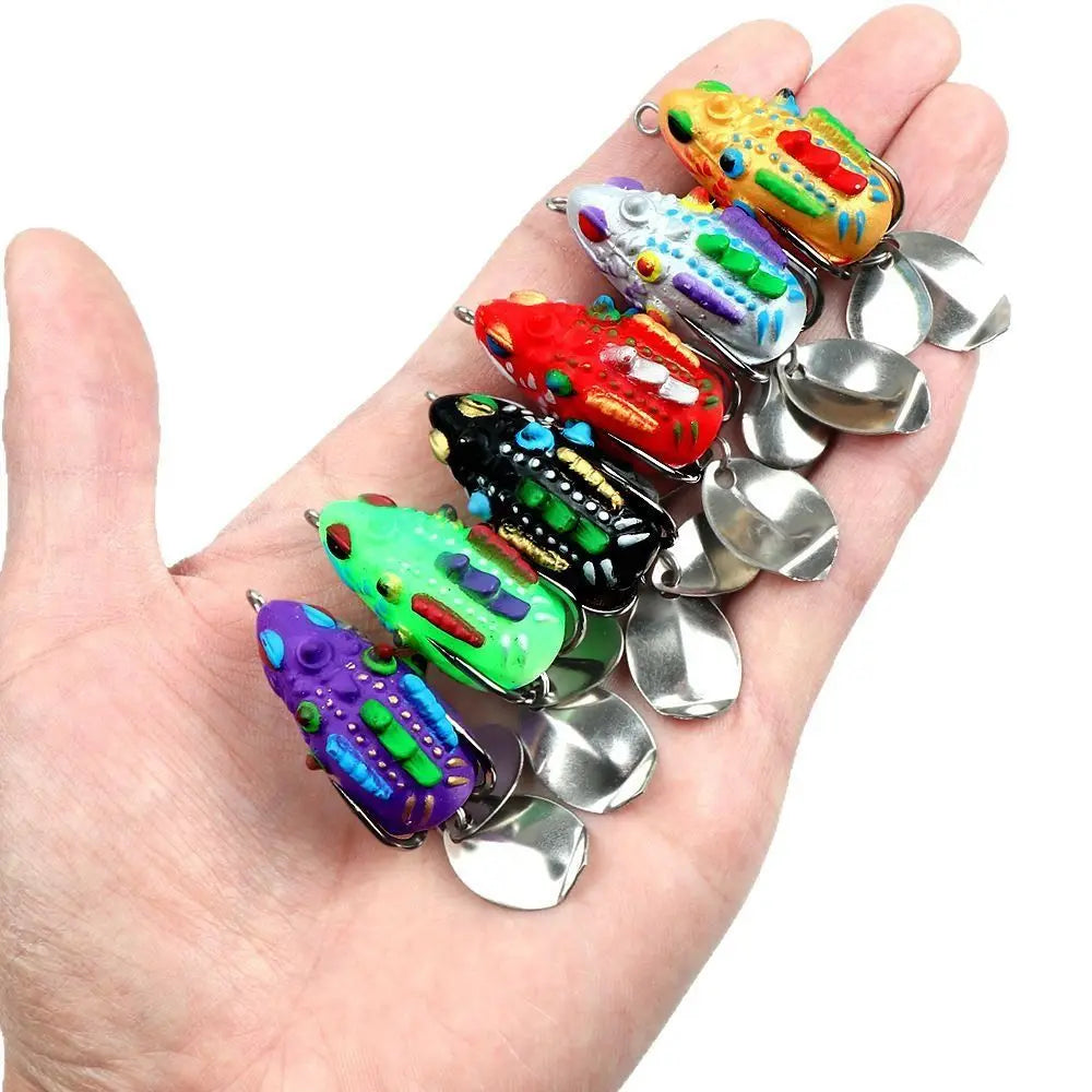 Mini Frog Soft Bait Set – 5 Bionic Fishing Lures 3.5cm Soft Fishing Lures PLUSH