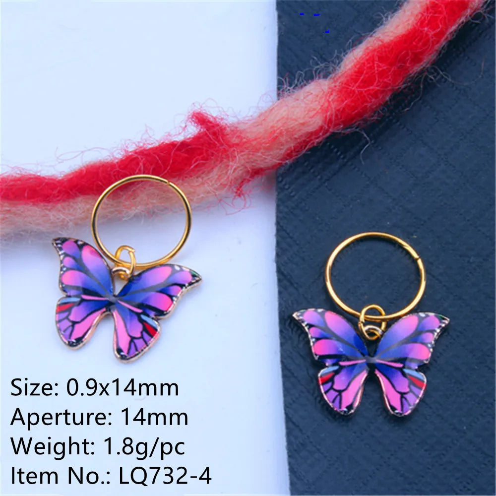 5-Piece Colorful Dreadlock Beads – Wooden Hair Rings & Cuffs