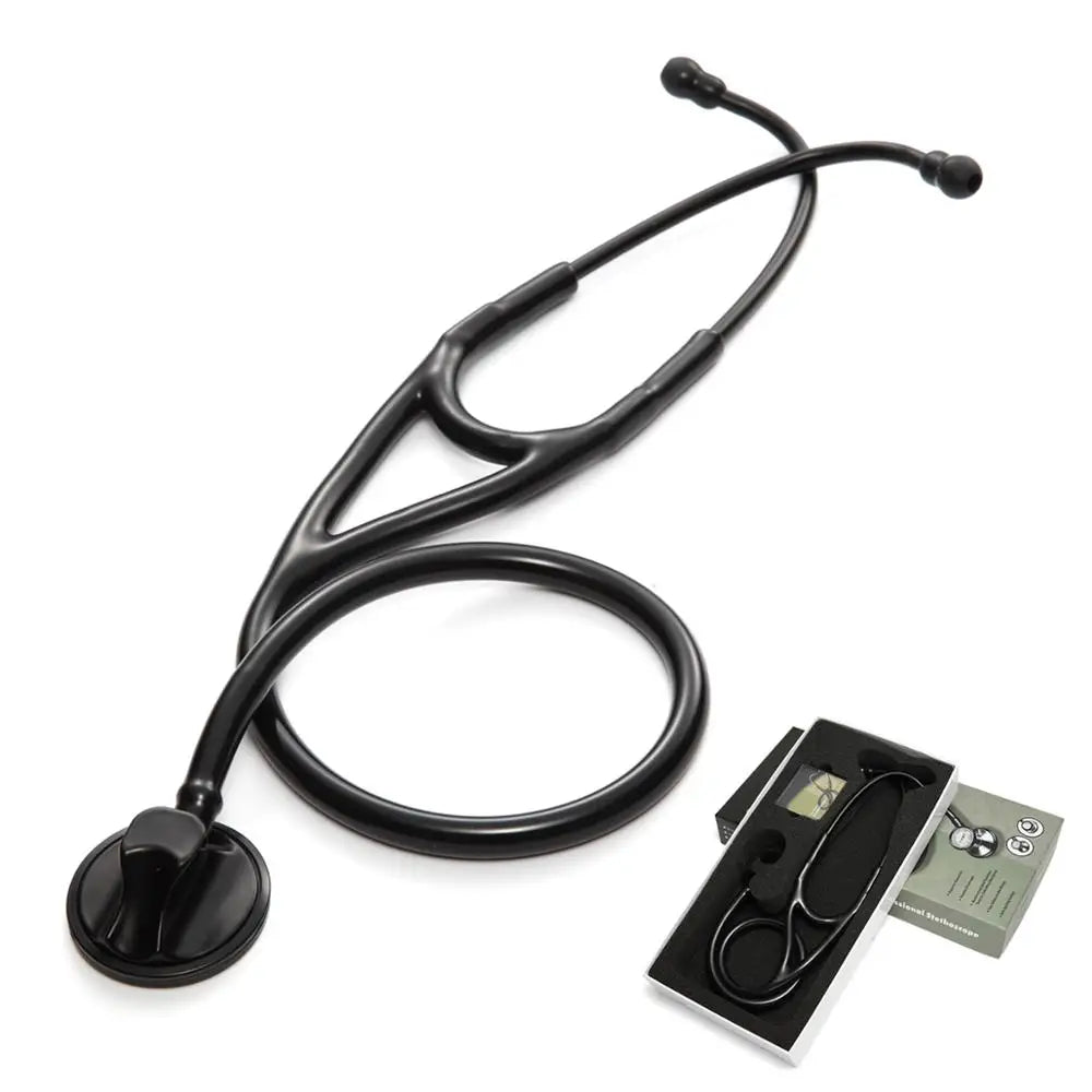 Professional Single Head Cardiology Stethoscope – Doctor & Student Medical Stethoscope PLUSH Black