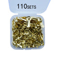 110pcs Rotating Turn Button Frame Backing Clips Hardware Kit Frame Hardware Kit PLUSH Gold 110PCS Set 1Set