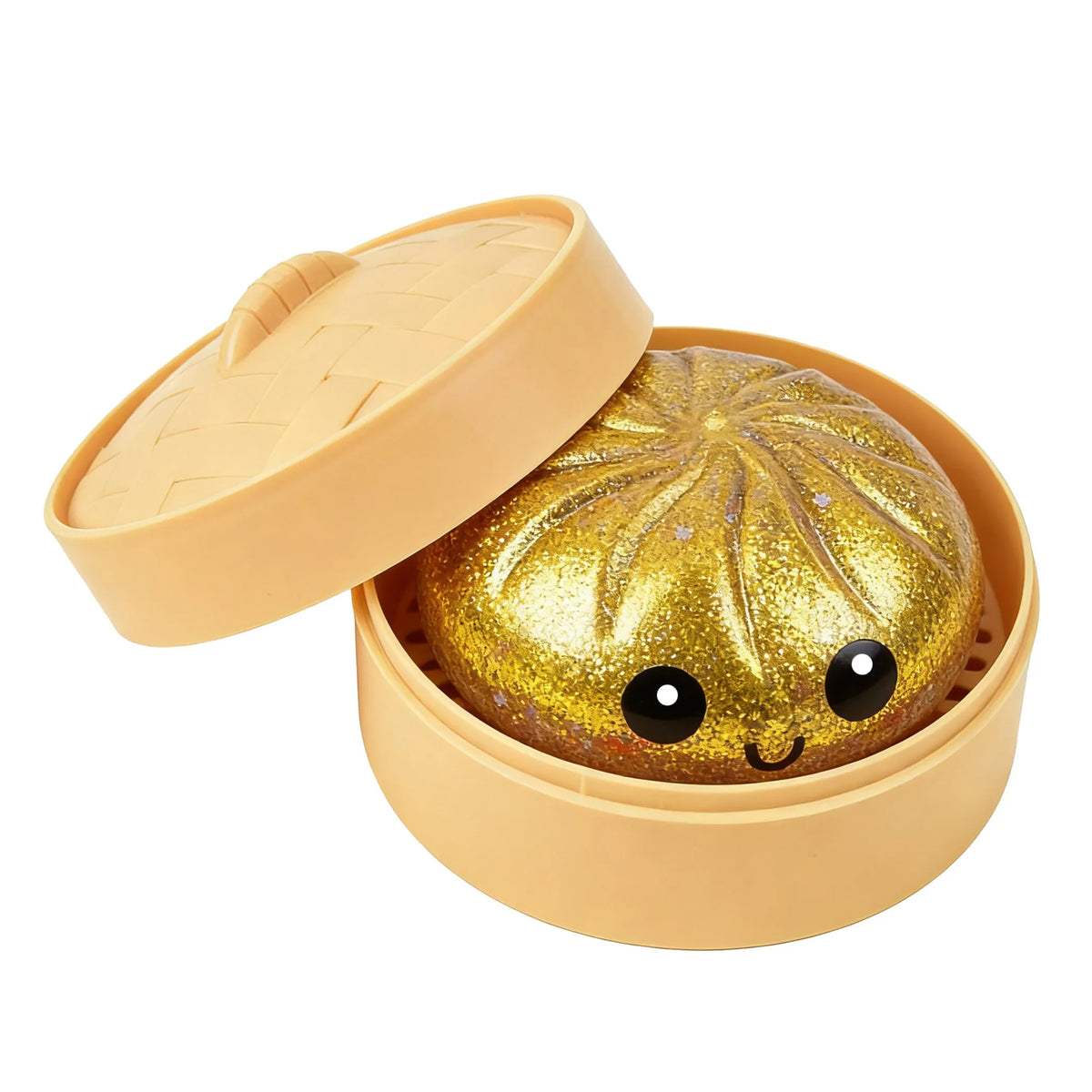 Glitter Dumplings Squishy Toy with Steamer | Slow Rise Fidget Squishy Fidget Toy PLUSH K