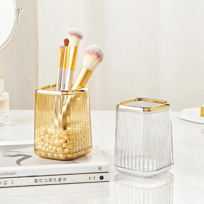 Desktop Makeup Brush Holder & Cosmetic Organizer Box Makeup Brush Organizer PLUSH