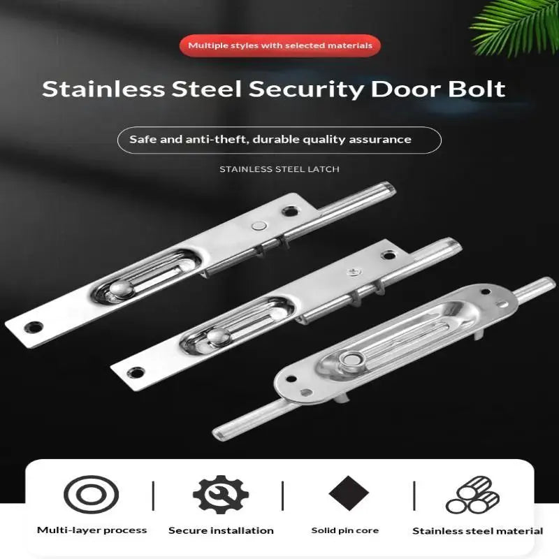 Stainless Steel Flush Bolt Security Lock – Multiple Sizes Door Flush Bolt PLUSH