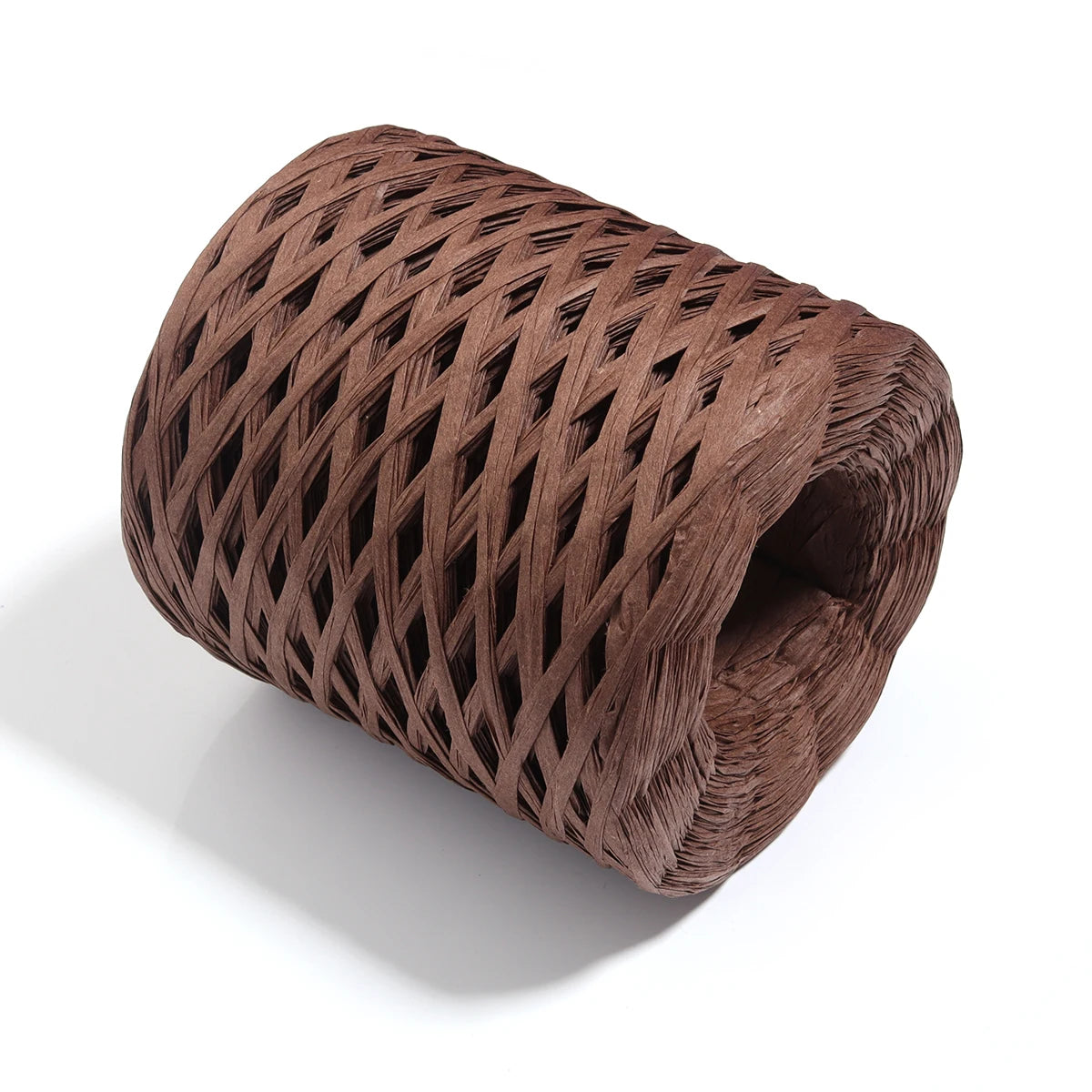 Colorful Raffia Paper Braided Cord 80-200m – DIY Craft Yarn Craft Braided Cord PLUSH deep brown x 200m 4mm