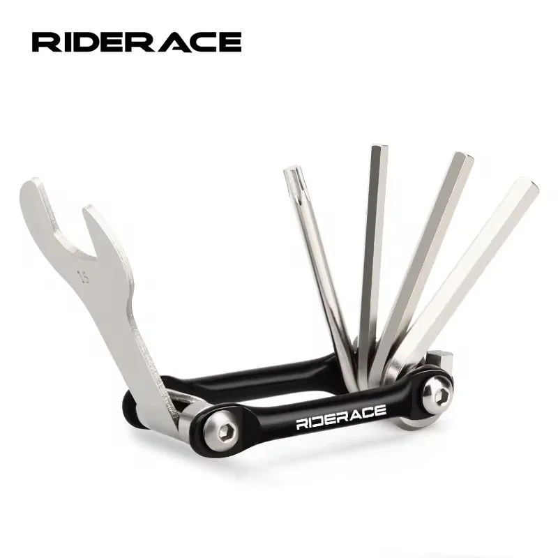 RIDERACE 5-in-1 Bike Multi Tool – Pedal Spanner & Hex Wrenches Bicycle Multi Tool PLUSH black