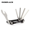 RIDERACE 5-in-1 Bike Multi Tool – Pedal Spanner & Hex Wrenches Bicycle Multi Tool PLUSH black
