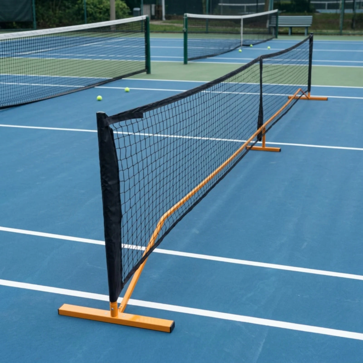 Portable Pickleball Net with Wheels – Heavy-Duty Freestanding Pickleball Net System PLUSH