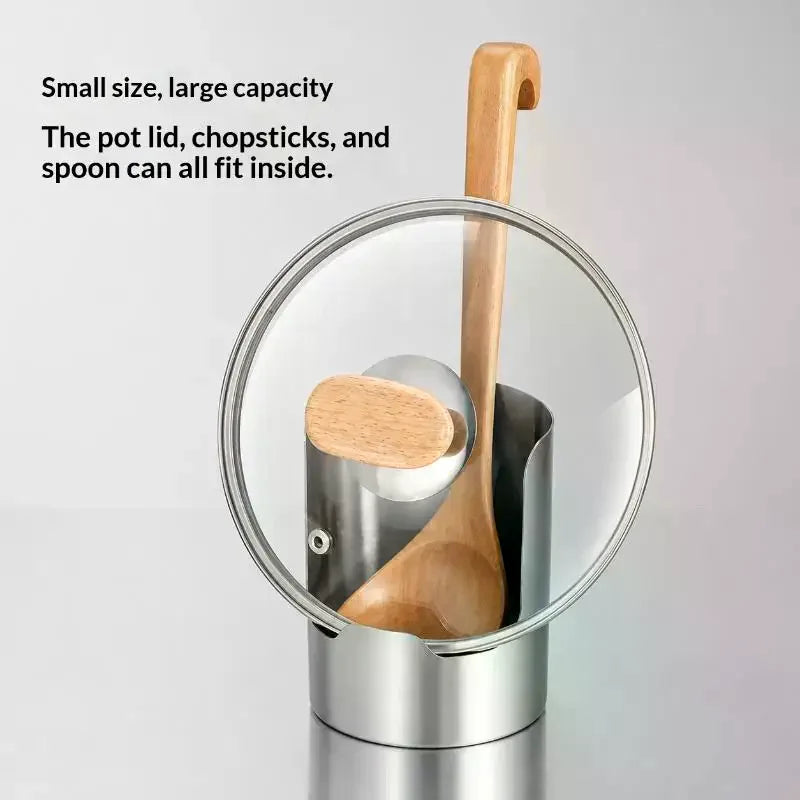 Stainless Steel Spoon & Spatula Holder – Non-Slip Kitchen Rest Utensil Holder PLUSH