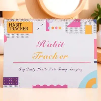 Spiral Habit Tracker Notebook – Monthly Desk Planner Journal Habit Tracker Notebook PLUSH