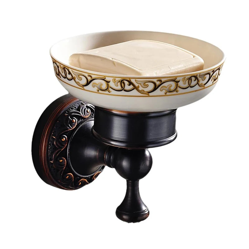 Vintage Antique Brass Soap Dish Holder | Oil-Rubbed Bronze Bathroom Soap Dish PLUSH Oil Rubbed Bronze-1