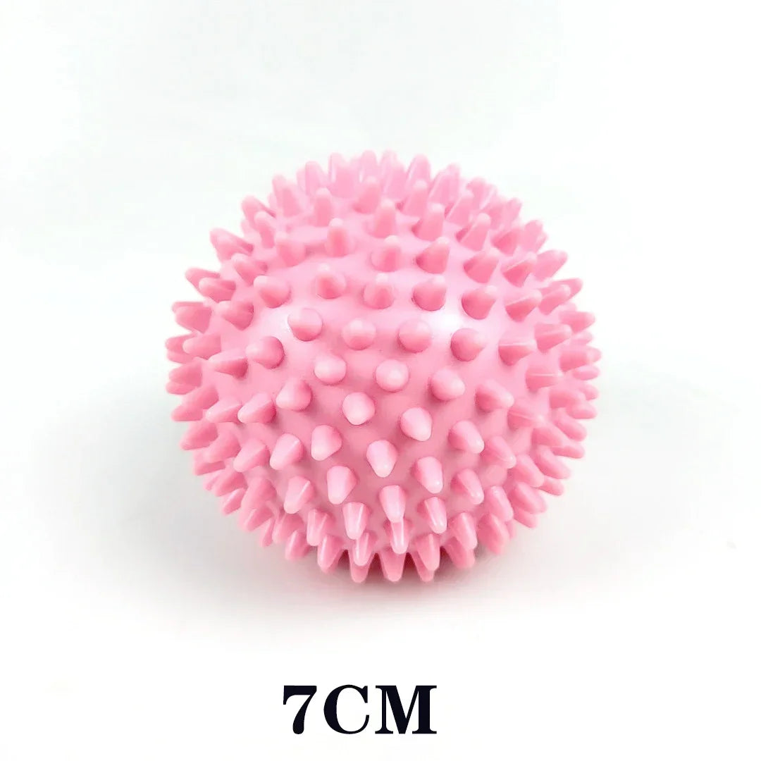 PVC Spiked Massage Ball – Trigger Point Fitness 7cm & 9cm Spiked Massage Ball PLUSH Pink-7CM