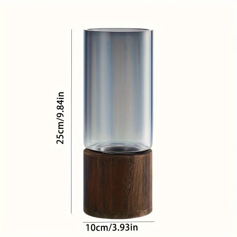 Retro Glass Decorative Vase | Elegant Living Room Table Decor Decorative Glass Vase PLUSH M-1