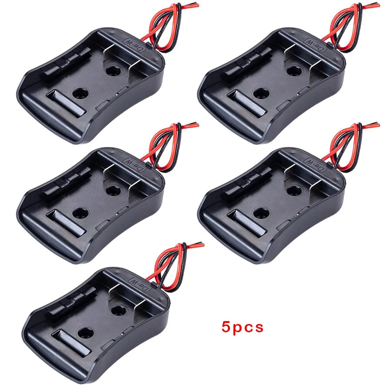 ZWINCKY 3/5pcs DeWalt 18V/20V Battery Adapter – 12AWG Connector Battery Adapter PLUSH 5 pc black China Mainland