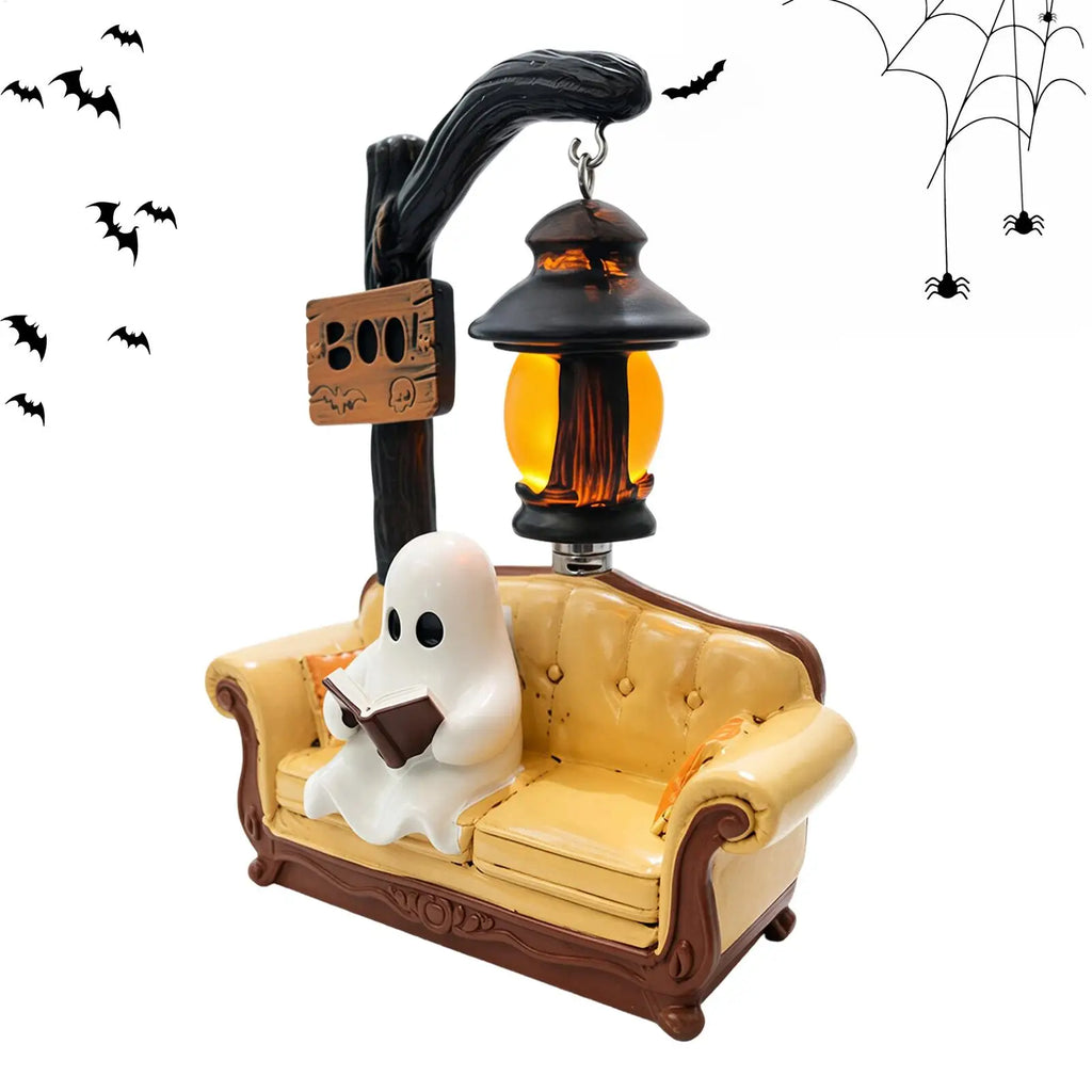 3D Resin Ghost Reading Night Light – Halloween Desk Lamp LED Decorative Lamp PLUSH