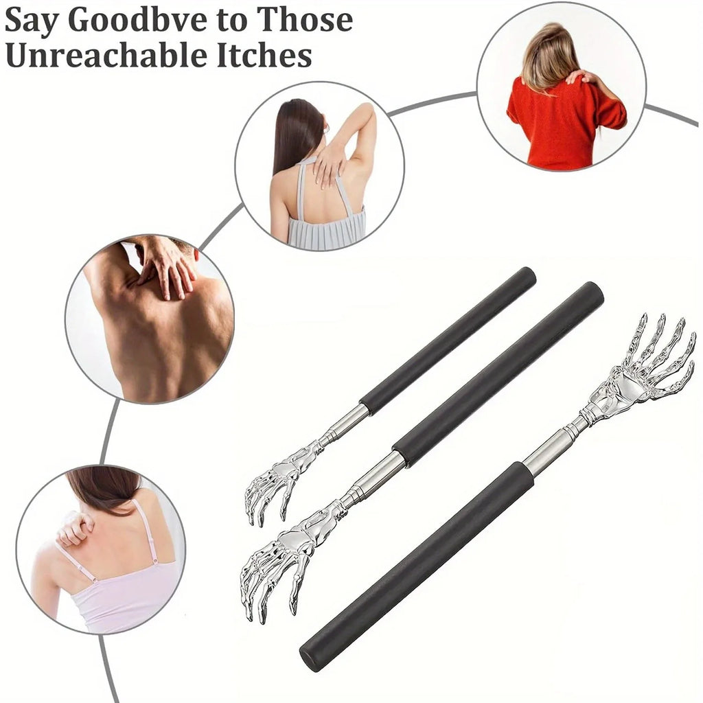 Telescoping Stainless Steel Back Scratcher – Human & Pets Back Scratcher PLUSH