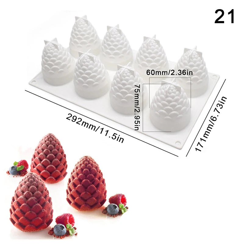 Fruit Series Silicone Cake Mold – Mousse & Dessert Baking Silicone Baking Mold PLUSH 21
