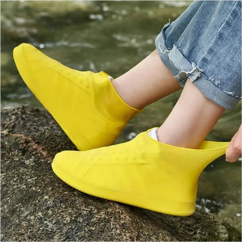 Silicone Waterproof Shoe Covers – Non-Slip Reusable Rain Overshoes Rain Shoe Covers PLUSH