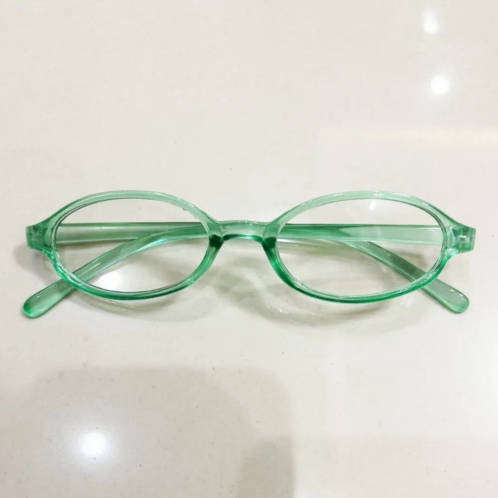 Y2K Blue Light Blocking Oval Glasses – Retro Unisex Eyewear Blue Light Glasses PLUSH Green