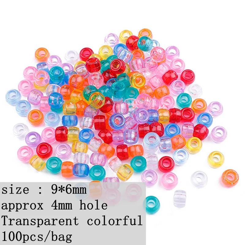 100pcs Multicolor Dreadlock Beads Hair Rings Tube Cuffs for Braids Hair Dreadlock Beads PLUSH NO.3