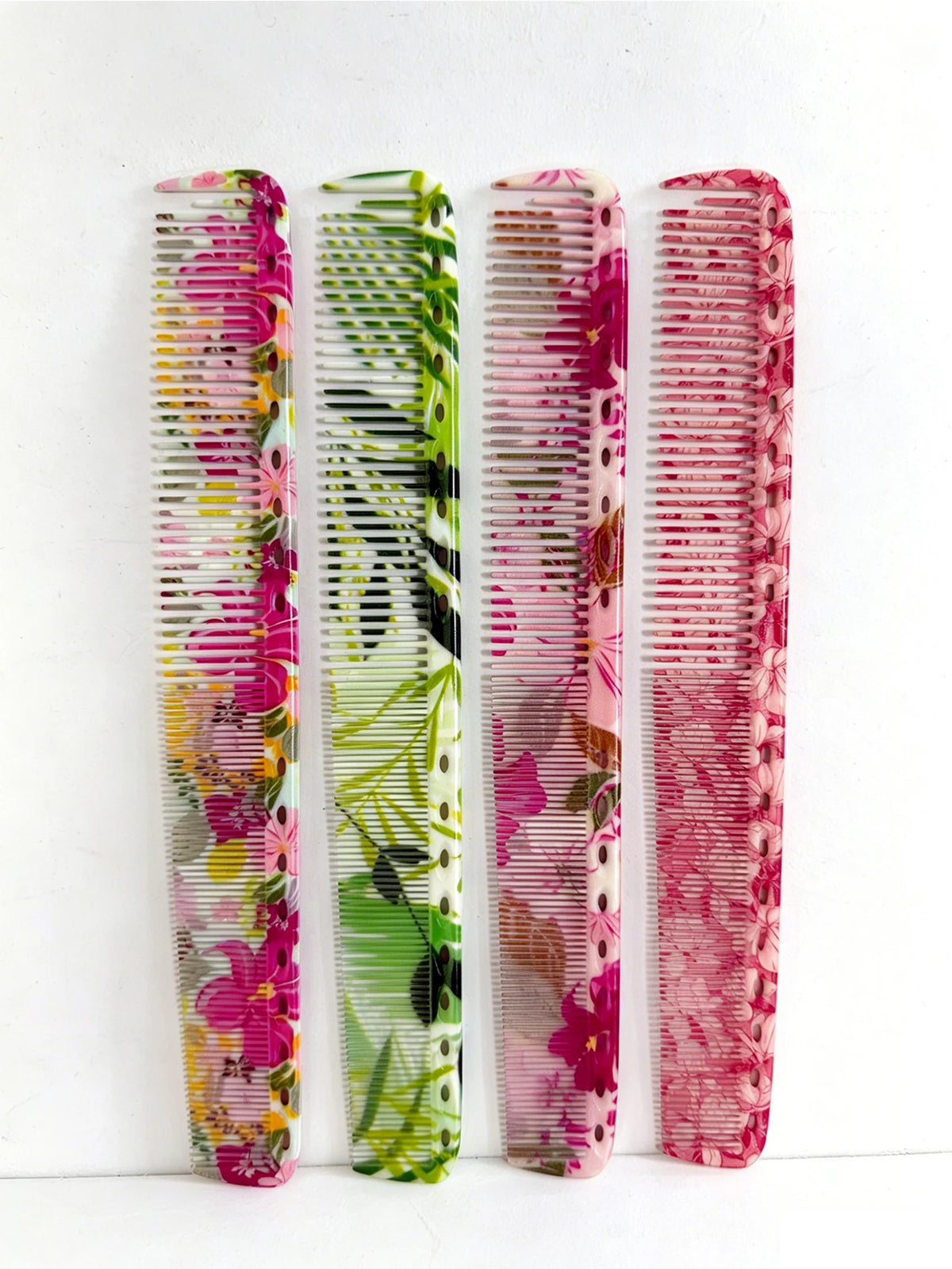 Wide & Fine Tooth Hair Combs – 13 Colors | Salon & Home Hair Styling Comb PLUSH