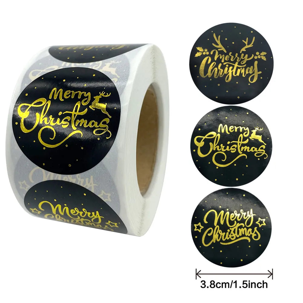 500pcs Hot Stamping Christmas Stickers – DIY Scrapbook Decals Christmas Craft Stickers PLUSH