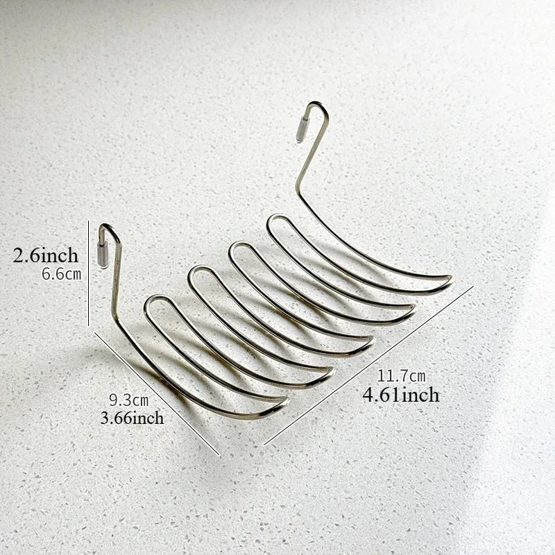 Stainless Steel Hanging Drain Basket & Expandable Storage Rack Drain Storage Basket PLUSH
