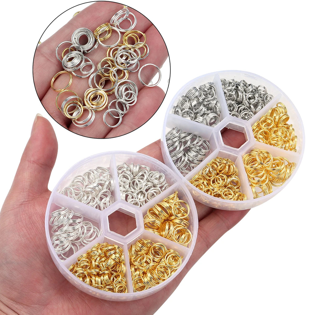 Metal Jump Rings Double Loop Split Ring Connectors – 6 Sizes Jewelry Findings PLUSH