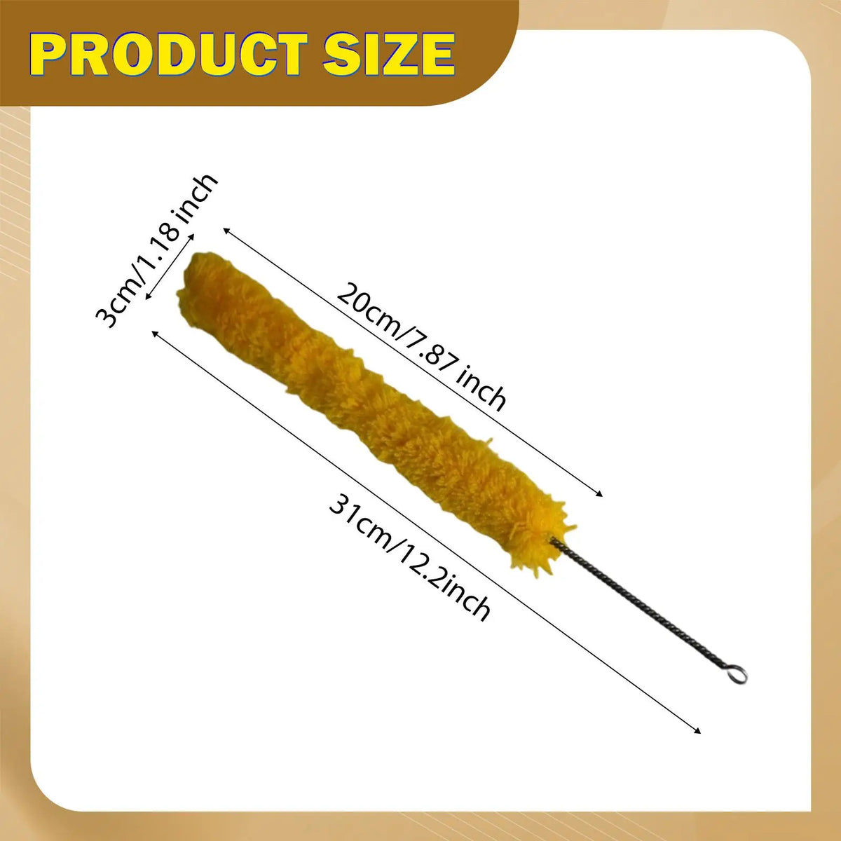 Flexible Saxophone & Flute Cleaning Brush – Soft Swab Kit Instrument Cleaning Brush PLUSH