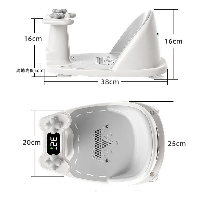 Baby Bath Seat with Temperature Sensing | Portable Shower Chair Baby Bath Seat PLUSH