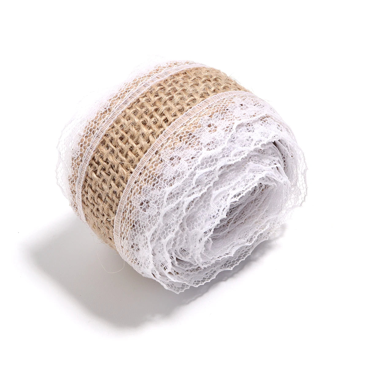 Natural Jute Burlap Ribbon 2m Roll – DIY Craft & Wedding Décor Burlap Craft Ribbon PLUSH Style 2