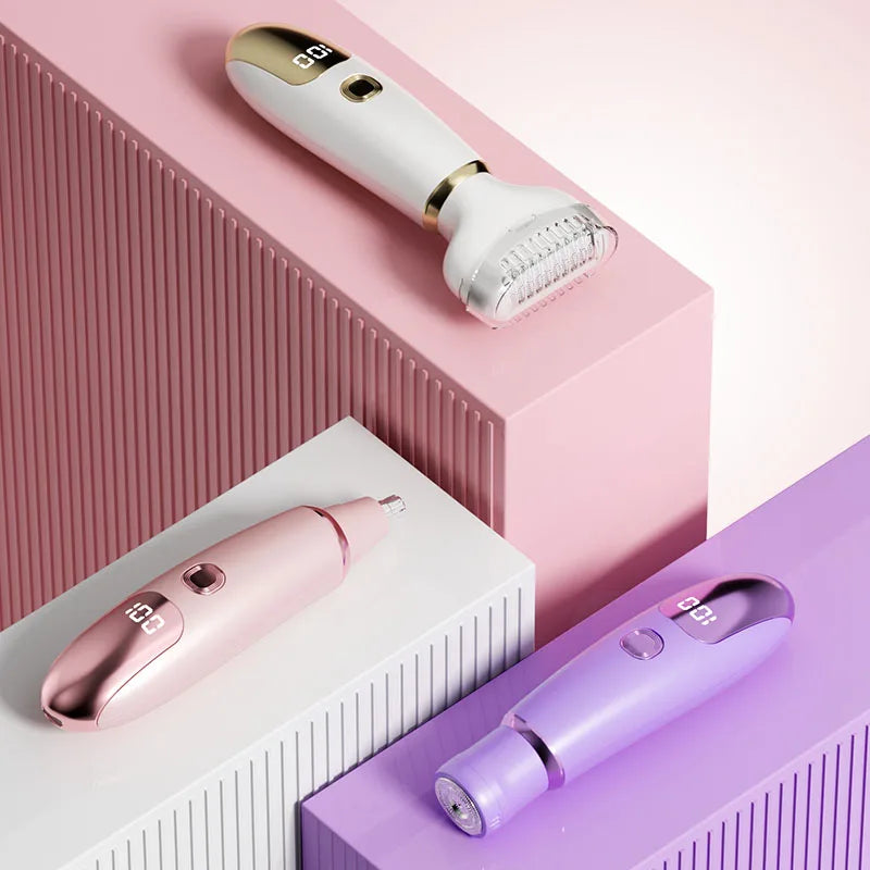 5-in-1 Rechargeable Electric Lady Shaver – Wet & Dry Trimmer Electric Lady Shaver PLUSH