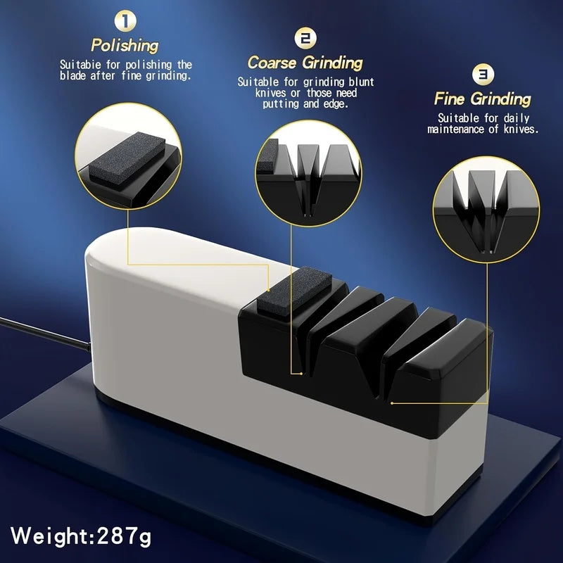 5-in-1 Diamond Electric Knife Sharpening System | Pro Sharpener Electric Knife Sharpener PLUSH