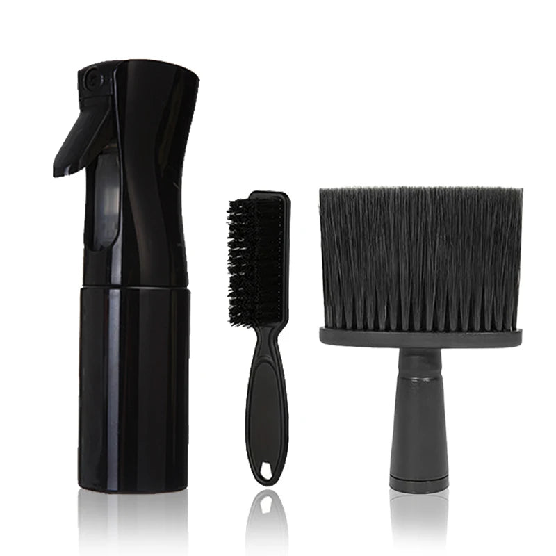 Salon-Grade Haircut Kit – Spray Bottle, Comb & Brush Set Barber Tool Kit PLUSH 3pcs-B