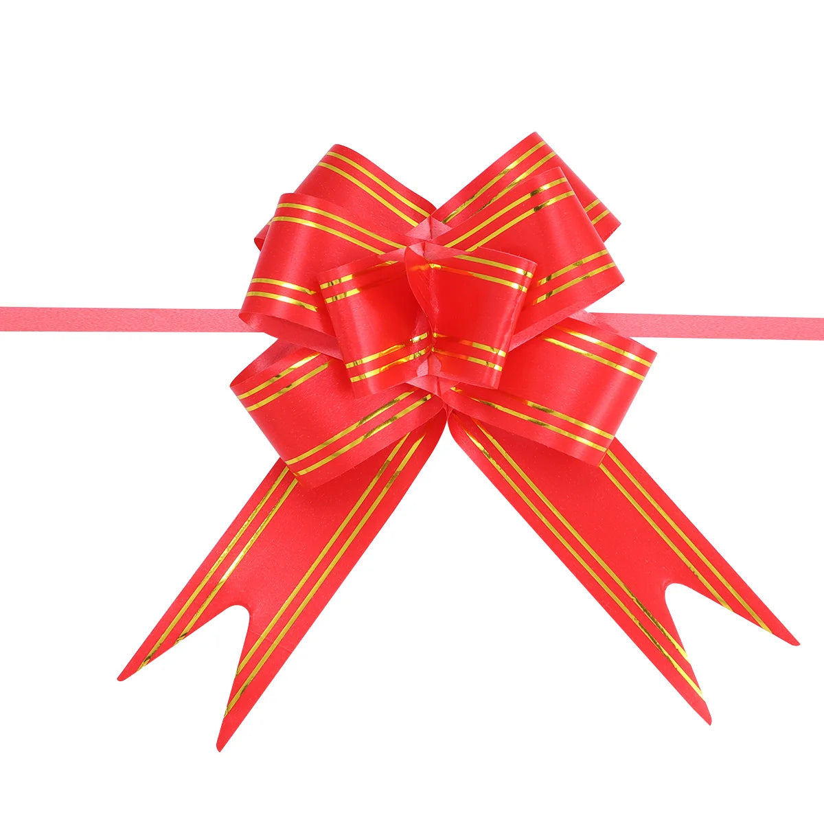 20pcs Pull Flower Bow Ribbons – Colorful Gift Wrap Decoration Gift Wrap Bows PLUSH Red