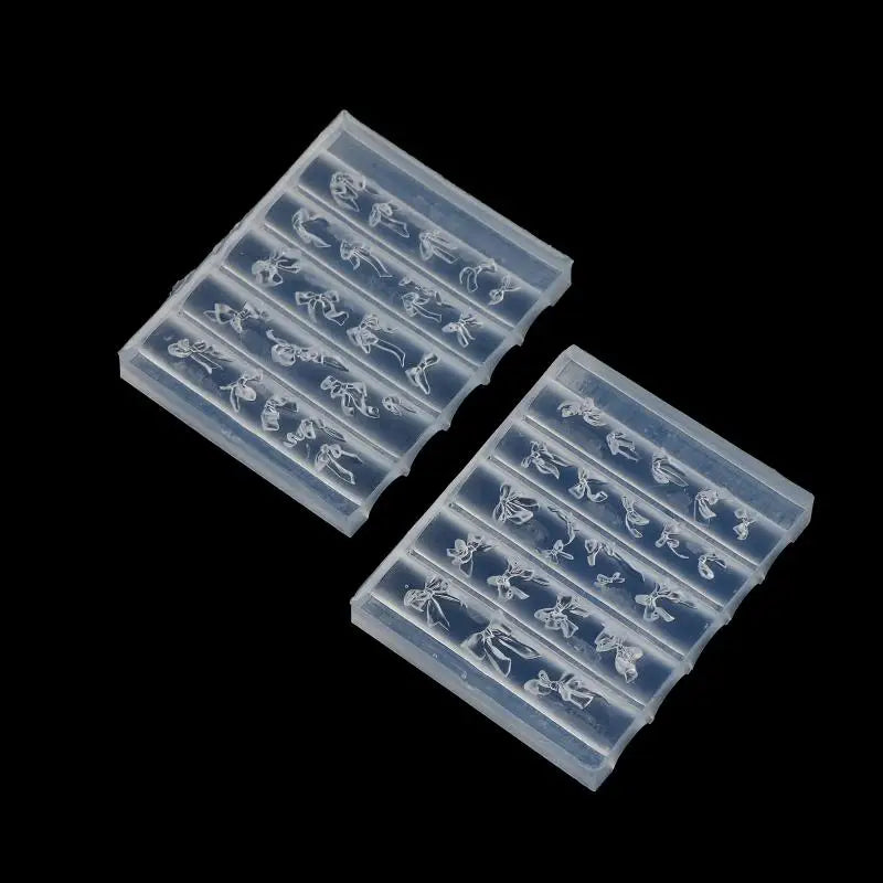 3D Bowknot Silicone Nail Art Mold – Ribbon Lace DIY Bows Nail Art Mold PLUSH
