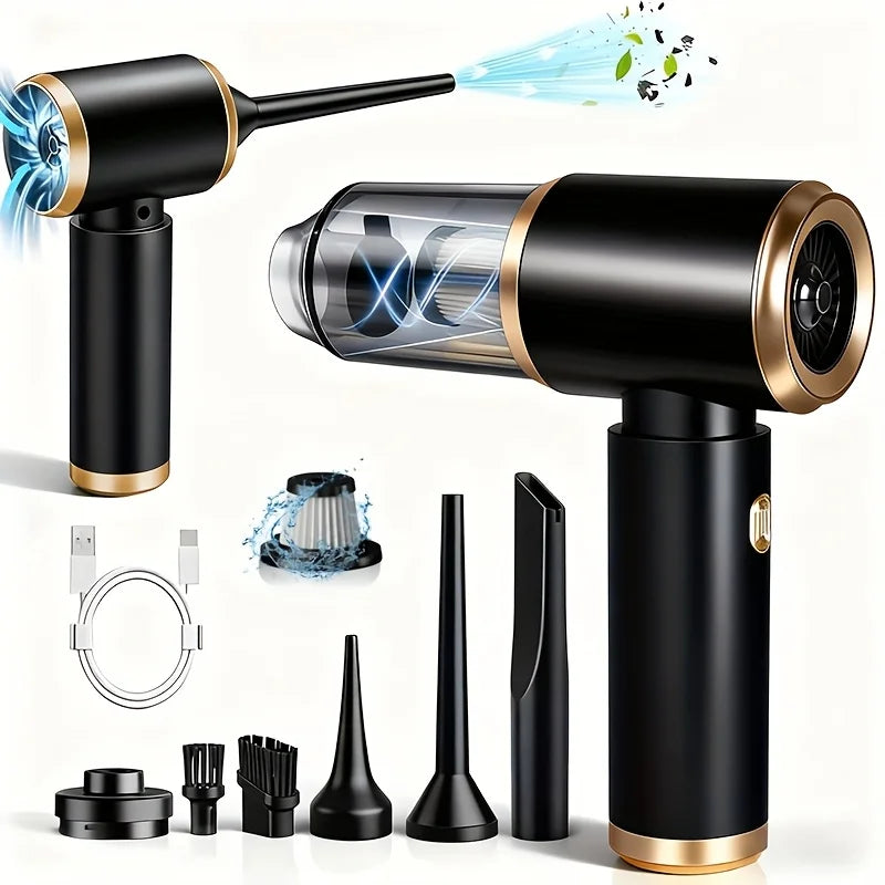 Cordless Handheld Vacuum – Blow & Suction, USB Rechargeable Mini Handheld Vacuum Cleaner PLUSH 1 set USB Type-C