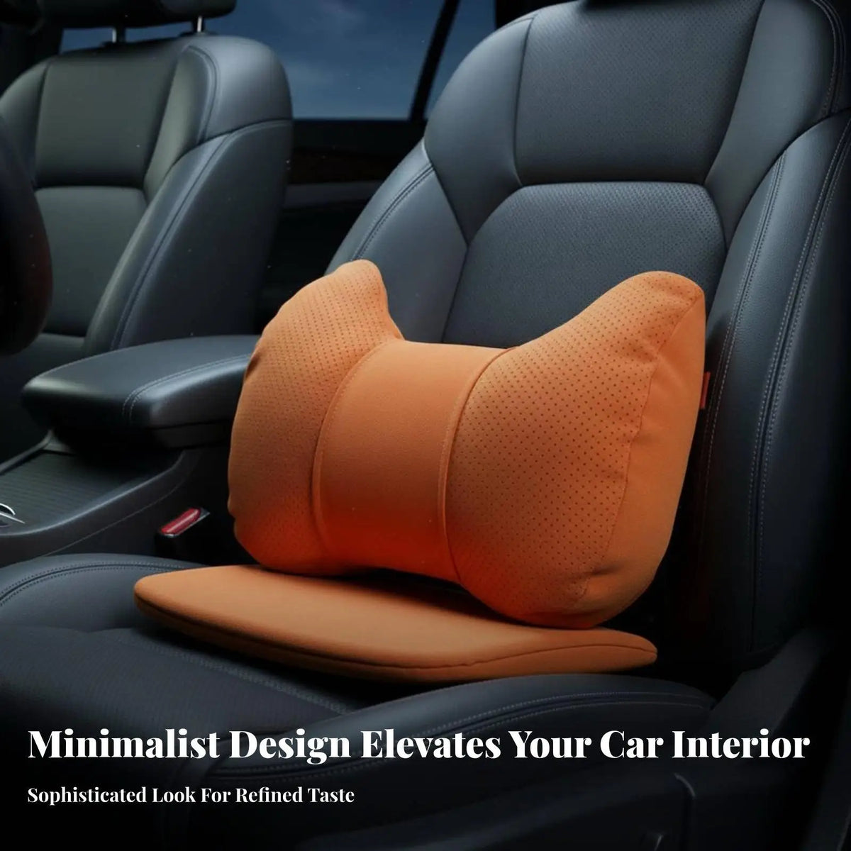 Ergonomic Car Headrest Neck Pillow – Suede Cover | PLUSH Car Headrest Pillow PLUSH